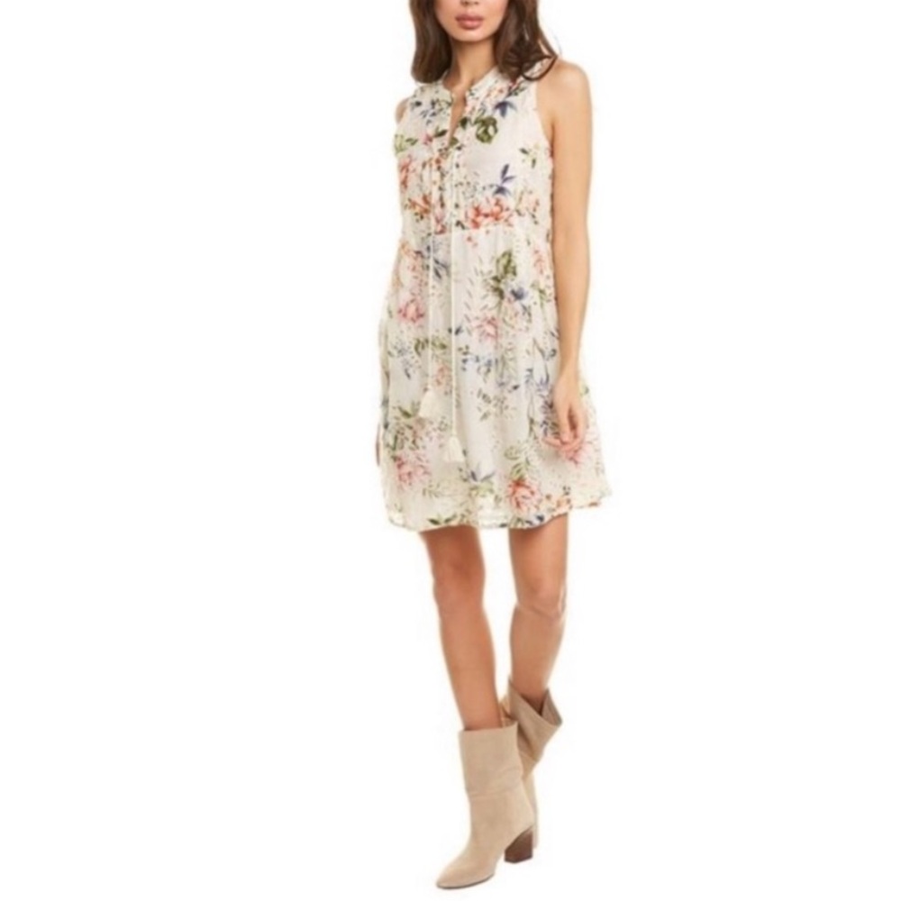 Jade Johnny Was Caprice Floral Lace Up Eyelet Mini Dress